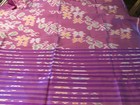 ""PURPLE WITH FLORAL BORDER - FABRIC PIECE""  - RUNNER, SCARF — photo 1