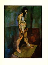 1973 Vintage MATISSE "MALE MODEL L'HOMME NU" COLOR Art Print offset Lithograph