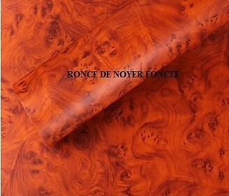 Film vinyle Ronce de Noyer foncé adhésif thermoformable 50 cm x 1.22 m covering intérieur
