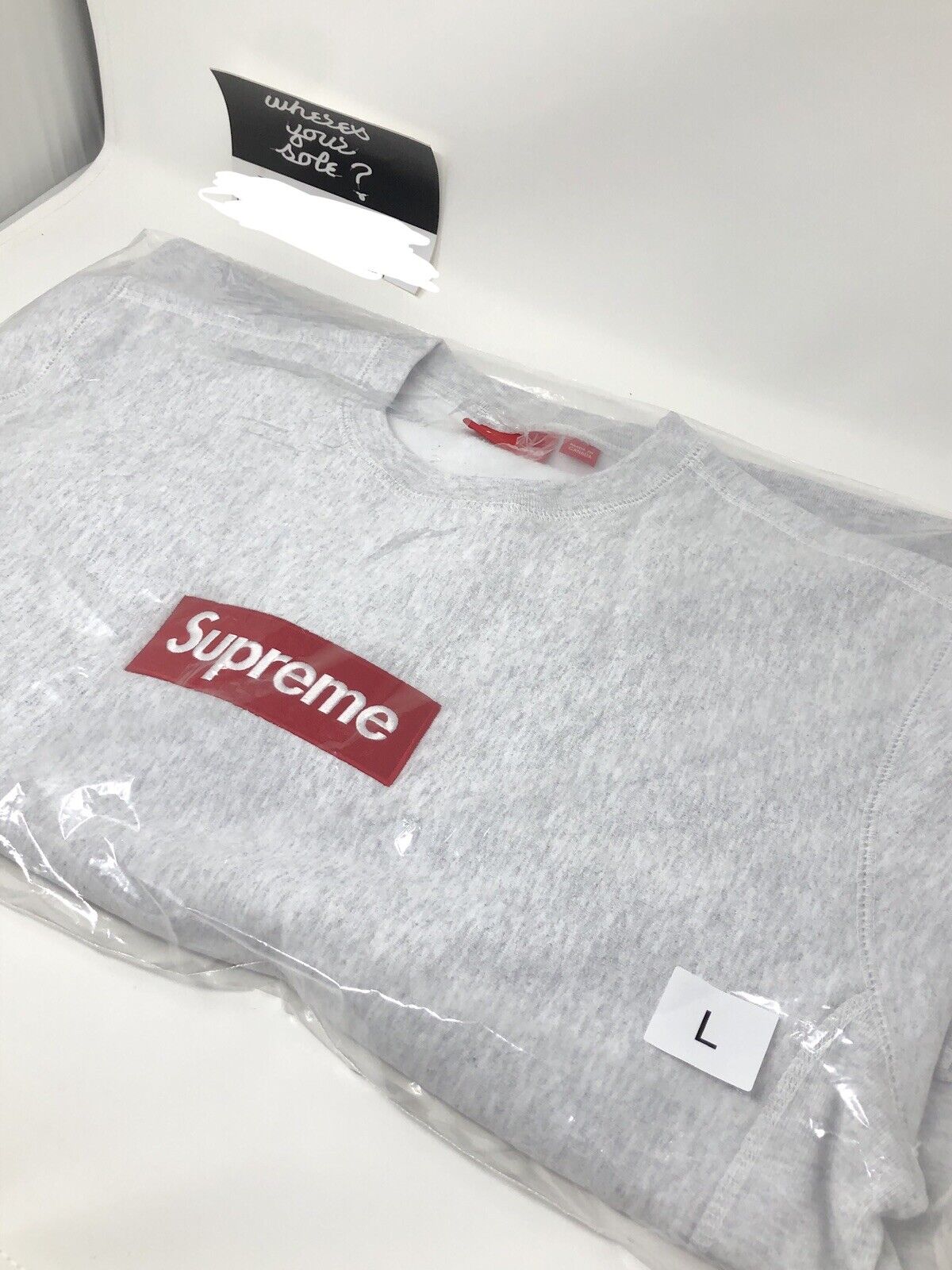 Supreme 18aw BoxLogo Crewneck Ash Grey S