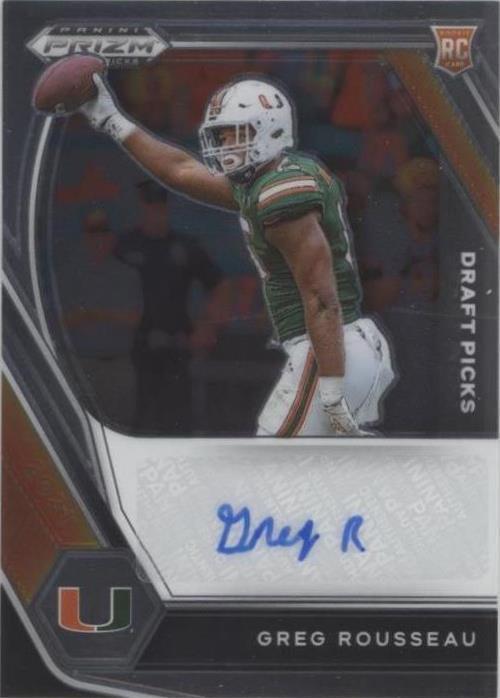 Greg Rousseau Draft 2021 Panini Prizm Draft Picks - Draft Picks Autographs Greg Rousseau # ...