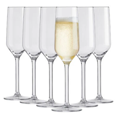 MURAGO 6 x Champagnergläser ca.210ml Sektgläser Gläser für Prosecco Sekt Glas Set Klar