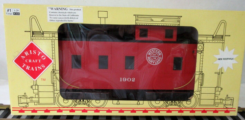 AristoCraft 42199 Western Maryland “Round Herald” Fast Freight Line Caboose - Picture 7 of 8
