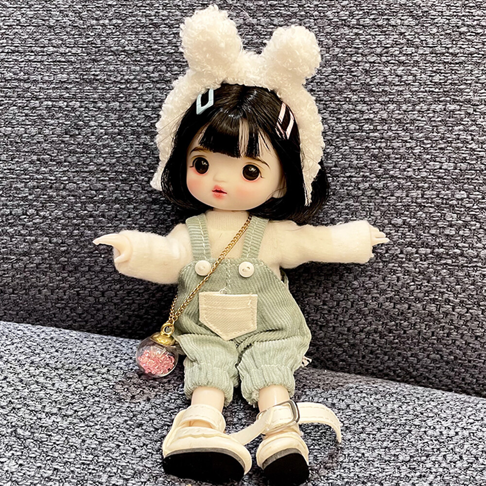 16cm Mini Girl Doll Toy Cute Doll and Clothes Shoes Headband