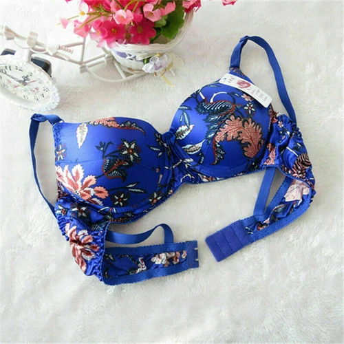 34B 36B 38B 40B 100% Women Silk Bra Wire Free Padded Soft Everyday Bra Underwear - Picture 36 of 37