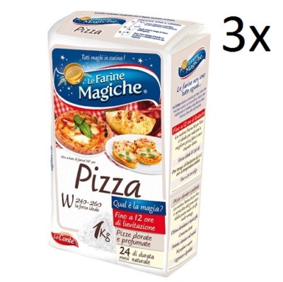 3x Lo conte Le farine magiche farina Per Pizza Mehl für Pizza 1 Kg