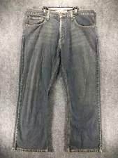 Levis 527 Jeans Mens 38 x 30 Blue Denim Boot Cut Dark Wash Fade Whiskers Vintage