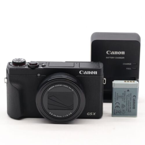 Canon PowerShot G5 X Mark II Black Compact Digital Camera w/Battery Charger Used
