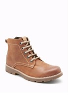 Image of Clarks Brown Leather Ankle Boots Lace-Up Stitch Detail Size 10F
