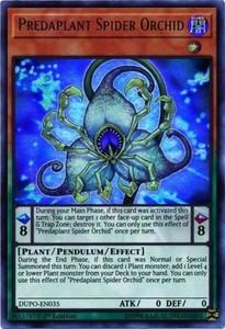 Predaplant Spider Orchid - DUPO-EN035 - Ultra Rare - 1st Edition x3 - Near Mint