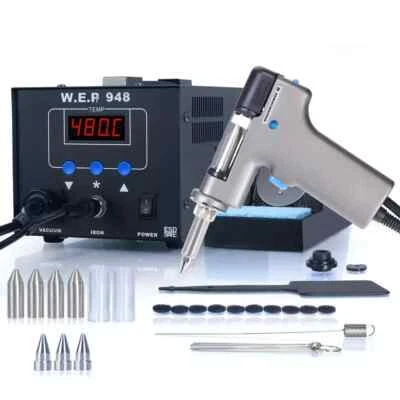 WEP Digital Desoldering Station Vacuum Suction Tin Gun for Precision PCB US