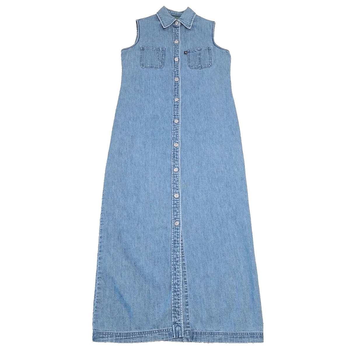 polo ralph lauren denim maxi dress Polo Ralph Lauren Long Sleeve A-Line Denim Dress