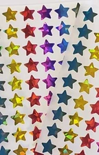 162 Star Shaped  Stickers/Planner Stickers/Reward Stickers/Holographic Star 
