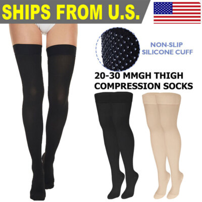 20-30 mmHg Medical Compression Stockings Thigh High Surgical Socks Varicose Pain