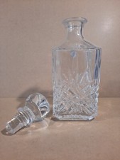 Cristal d'Arques France 24% Crystal Whiskey Decanter Stopper Glass Heavy Drink