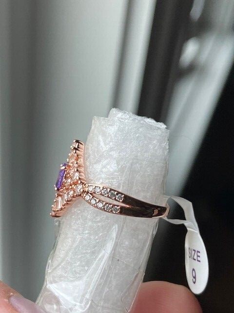 This Love I Found Light Tanzanite Cubic Zirconia rose gold plated