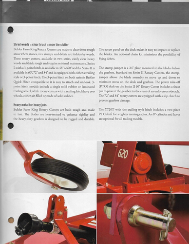 BUHLER ROTARY CUTTER SERIES I & II Y410LS Y510LS Y510 Y620 Brochure Price List - Picture 2 of 3