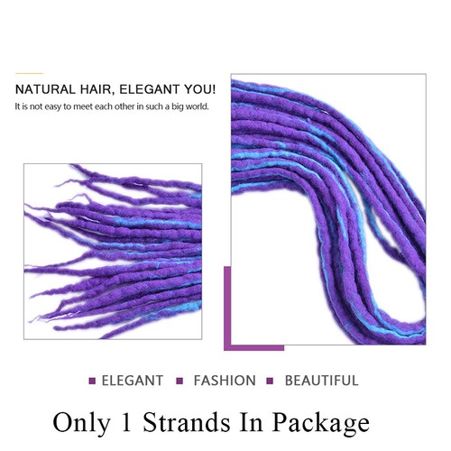 22" Mixedcolor Dreadlocks Extension De Cheveux Synthétique Crochet Tressage^a - Bild 10 von 30