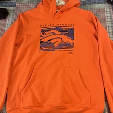Team NFL FOOTBALL Denver Broncos Orange Crush Hoodie Youth XL 20  P To P 24.5  T