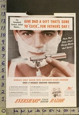 1948 EVERSHARP SCHICK RAZOR HEALTH BEAUTY SHAVING FATHER DAY AUTO BLADE AD WP18