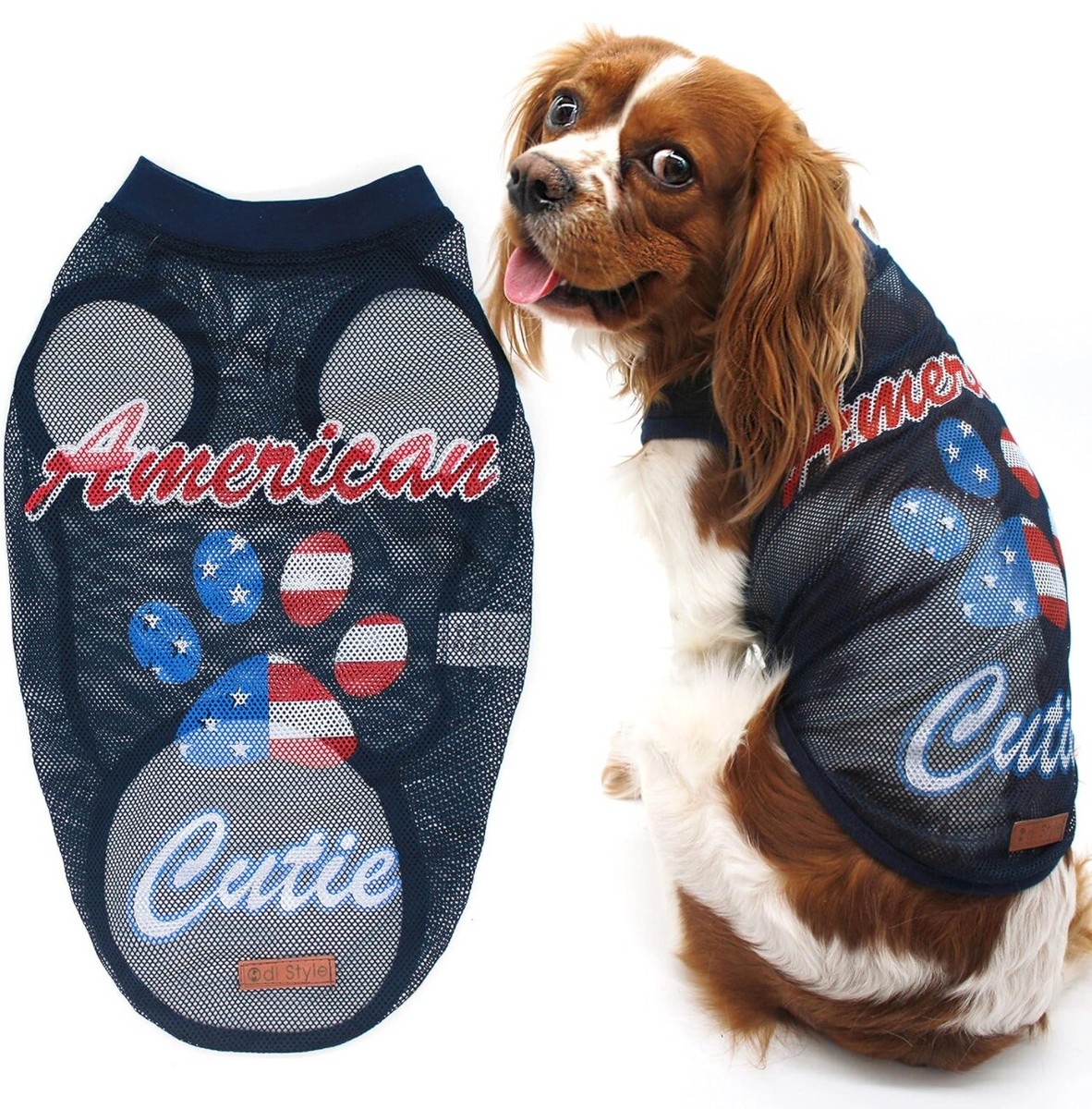 American Flag Dog Shirt 4th of July Small Dog Clothes for Dogs