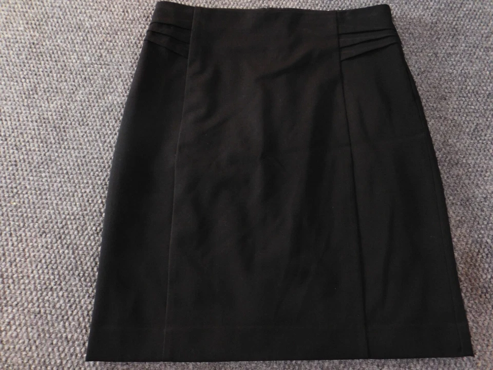 Falda Express Mujer 10 Negra Cremallera Línea A Elástica Informal Formal Foto 3 de 4