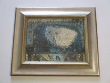 VINTAGE MID CENTURY MODERN CHUNKY MYSTERY CUBIST CUBISM 1960'S  EXPRESSIONISM