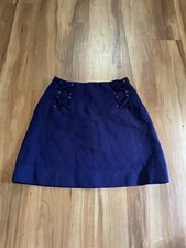 Vintage 1960s Girl Town Dark blue Skirt Size 5-8