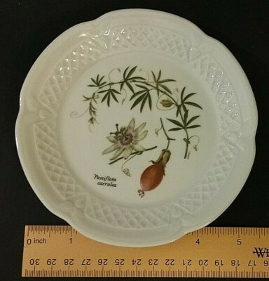 Philippe Deshoulieres Passiflora Caerulea 5 3/4'' canape appetizer plate