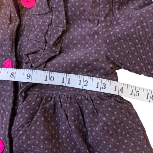 Penelope Mack Coat Girls Size 5 Polka Dot Ruffle Overcoat Boutique - Picture 6 of 8