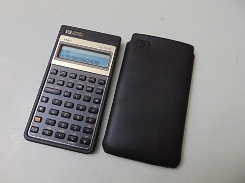 Vintage HP 17BII 17B2 Business & Financial Calculator w/ Original Leather Case