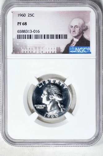 1960 25C Washington Quarter NGC PR68