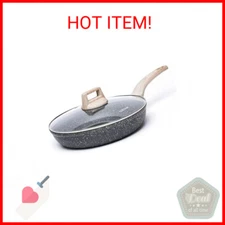 CAROTE Non Stick Frying Pan Skillet, 8" Nonstick Fry Pan with Glass Lid, Egg Pan