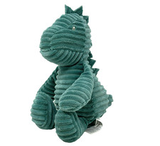 CARTER'S Teal Green Ribbed Dinosaur 11" Plush Lovey Corduroy  READ  2021