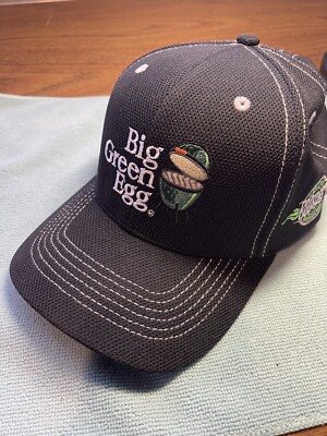 The Big Green Egg Baseball Hat Men's Black Smoker Grilling Mesh