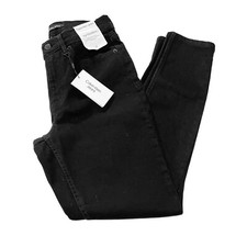 Calvin Klein Women's High Rise Skinny Fitted Leg Jeans Size 27 Black w Stretch