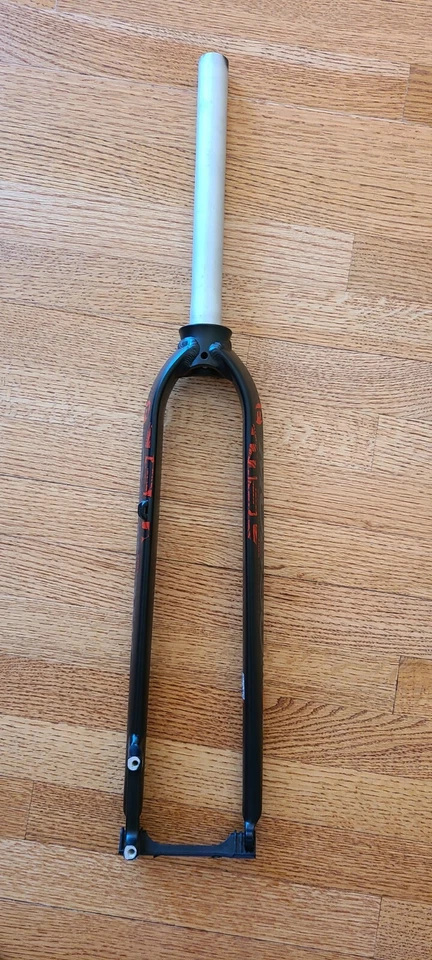 HORQUILLA RÍGIDA ALUMINIO MOSSO M5L 470 FRENO DISCO NEGRO-ROJO MATE MTB 29" Foto 4 de 4