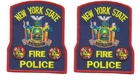NY New York State Fire Police Shoulder Patch New Pack of 2 Traffic