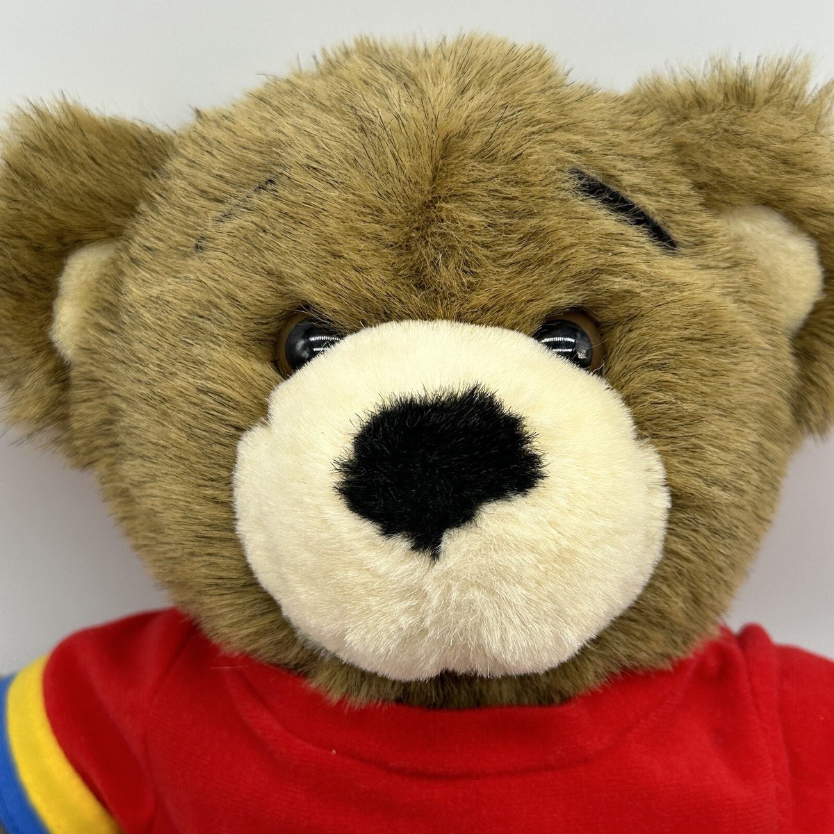Build a Bear Vintage Bearemy Plush Red Blue Jersey Shirt Build a Bear Vintage Bearemy Plush Red Blue Jersey Shirt