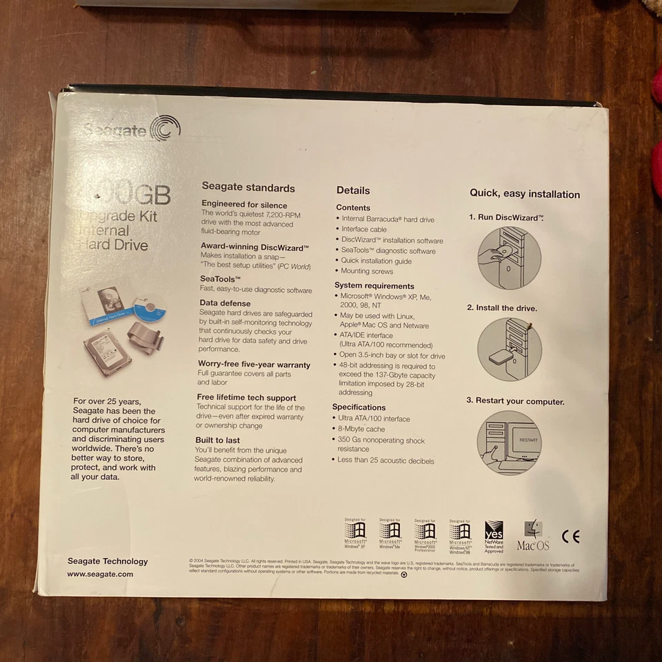 SEAGATE Barracuda ST3400832A-RK 400gb 7200rpm Upgrade Kit Internal Hard Drive - Image 2 of 4