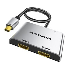 Mini DisplayPort to Dual HDMI Adapter | 4K60Hz HDMI Splitter Extended Display...