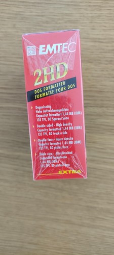 Lot 10 disquettes EMTEC 2HD DOS 3.5" / 90mm – High density – Neuves sous blister - Picture 2 of 6