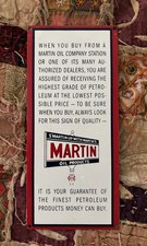 S’MARTIN UP WITH MARTIN’S MOTOR OIL PRODUCTS GAS ADVERTISING SIGN 1950-60 VGC