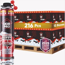 Mega Spray Foam Insulation 216 Pcs 12 Boxes x 18 Pcs Expanding Sealant