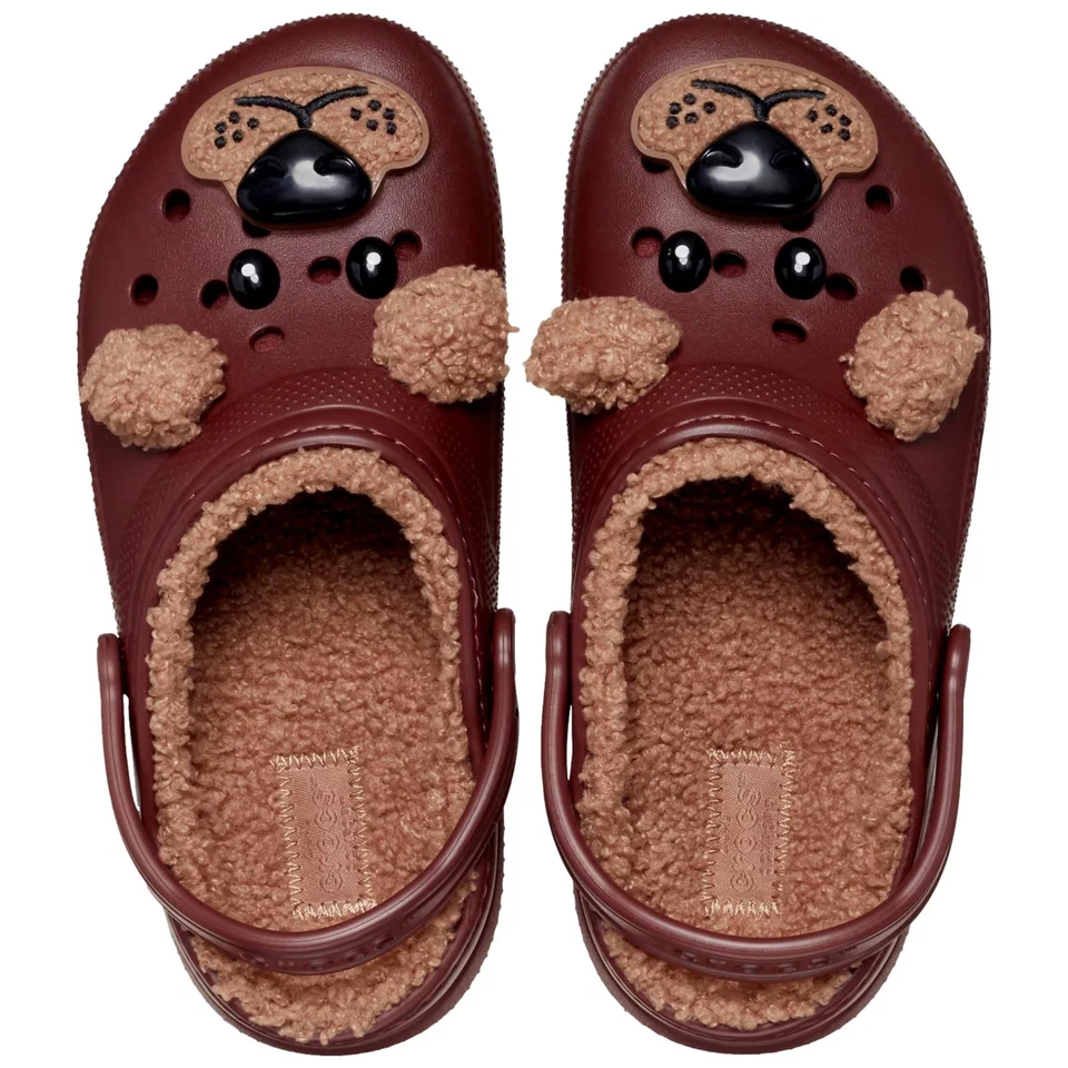 Zuecos Crocs clásicos forrados I Am arcilla oscura 210019-2FL niño pequeño talla 4C medianos Foto 4 de 4