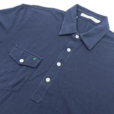 Criquet Performance Players Shirt Mens Medium Navy Blue Active Athleisure Golf