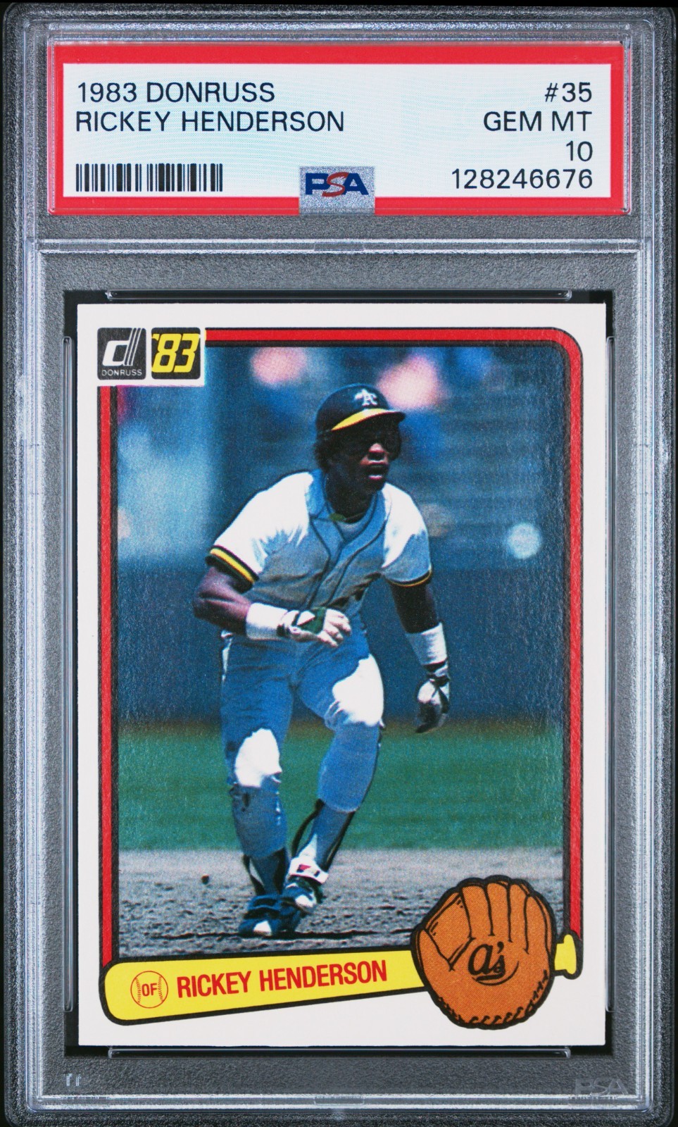 1983 DONRUSS #35 RICKEY HENDERSON - PSA 10 GEM MINT