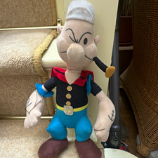 Vintage International Popeye Licensed Plush Soft Toy Medium Black Blue Red