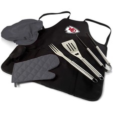 NFL Kansas City Chiefs Pro Digital Print BBQ Apron Tote, One Size, Black