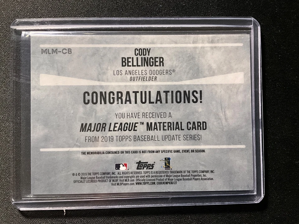 Cody Bellinger 2019 Topps Major League Material 150th Anniversary /150 Dodgers - Image 4 of 4